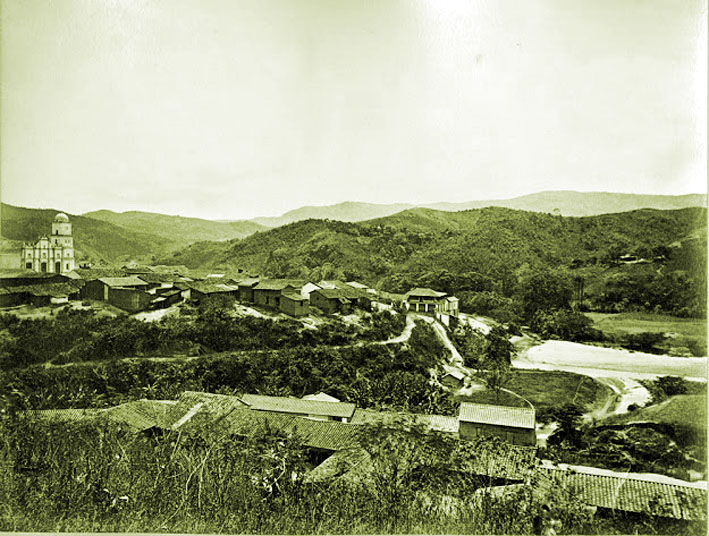 El pueblo de Petare a 15 kilómetros de Caracas, 1880